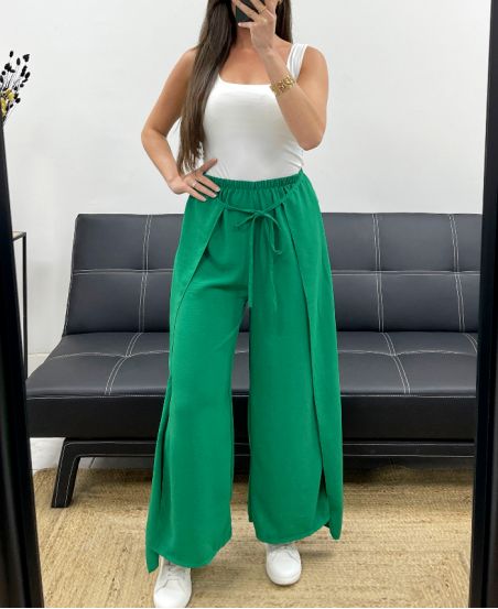 RÜSCHENHOSE ZUM BINDEN SS2057 EMERALDGRÜN