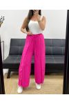 PE2057 FUSHIA TIE Ruffle Pants
