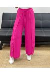 PE2057 FUSHIA TIE Ruffle Pants