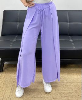 HOSE MIT RÜSCHEN ZUM BINDEN SS2057 LILA