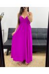 MAXI DRESS CON SPALLINE REGOLABILI SS2143 VIOLA