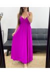 MAXI DRESS CON SPALLINE REGOLABILI SS2143 VIOLA