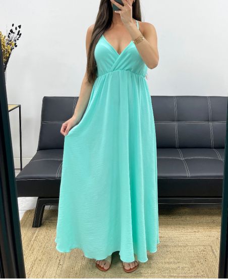 MAXIKLEID MIT VERSTELLBAREN TRÄGERN PE2143 PASTELLGRÜN