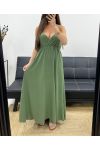 ROBE LONGUE A BRETELLES AJUSTABLES PE2143 KAKI