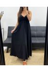 ROBE LONGUE A BRETELLES AJUSTABLES PE2143 NOIR