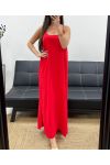 FLOWING MAXI DRESS WITH CROSSED BACK PE2104 RED