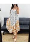 EVASED POLKA DOT KLEID PE2109 TAUPE