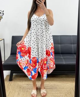 EVASéE Polka Dot Kleid SS2109 ROT