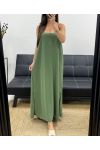 FLOWING MAXI DRESS WITH A CROSS-BACK PE2104 KAKI