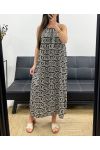 FLIESSENDES KLEID MIT VERSTELLBAREM KRAGENSCHLITZ PE2094 GEOMETRISCH