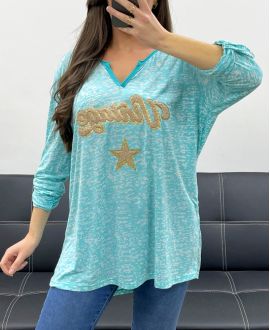 KOSZULKA VINTAGE PLUS SIZE PE0084 LAGOON