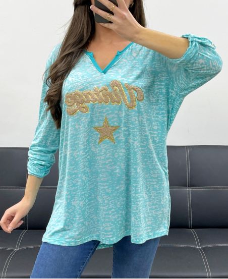 KOSZULKA VINTAGE PLUS SIZE PE0084 LAGOON