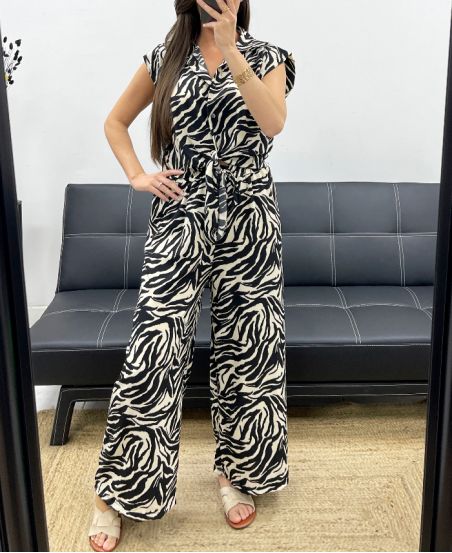 PE2306-1 PRINTED BLOUSE + TROUSERS SET