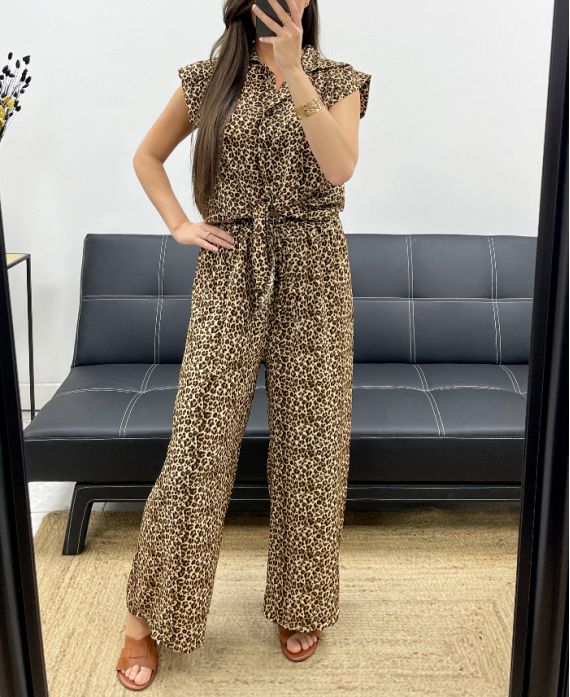 PE2306-2 CONJUNTO DE CAMISA + PANTALÓN ESTAMPADO