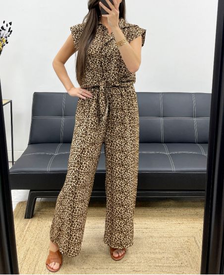 PE2306-2 CONJUNTO DE CAMISA + PANTALÓN ESTAMPADO