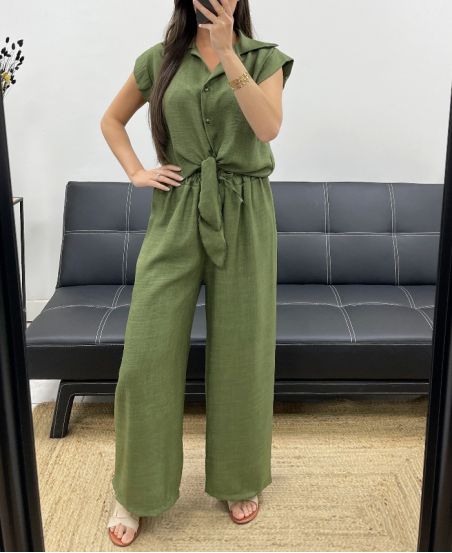 BLUSE + HOSEN SET PE2311 KHAKI