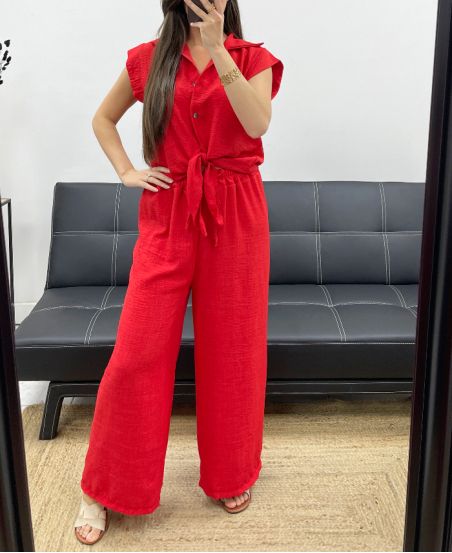 BLUSE + HOSE SET PE2311 ROT