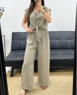 KOMPLET BLOBUZKA + SPODNIE PE2311 TAUPE