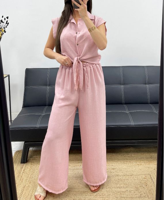SET CAMICETTA + PANTALONE PE2311 ROSA