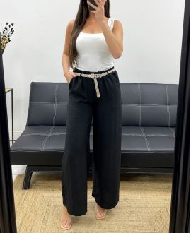 PANTALONE 2 TASCHE + CINTURA PE2316 NERO