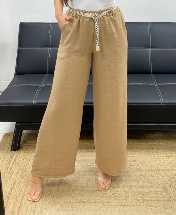 2-POCKET BROEK + TAILLEBAND PE2316 CAMEL