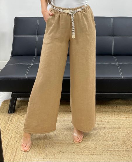 2-POCKET BROEK + TAILLEBAND PE2316 CAMEL