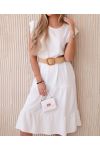 KLEID + GÜRTEL PE1653 WEISS