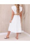 KLEID + GÜRTEL PE1653 WEISS
