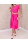 KLEID + GÜRTEL SS1653 FUSHIA