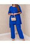 CONJUNTO DE 3 TÚNICAS + PANTS + CUELLO PE1638 ROYAL BLUE