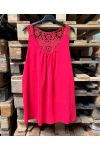 OVERSIZE-STICKEREI MIT FLIESSENDEM RÜCKEN SS1100 ROT