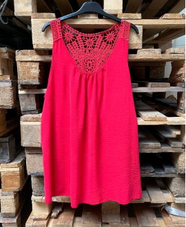 OVERSIZE-STICKEREI MIT FLIESSENDEM RÜCKEN SS1100 ROT
