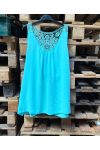 OVERSIZED FLUID BACK TOP EMBROIDERY PE1100 PASTEL GREEN