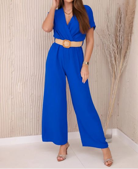 COMBINAZIONE PANTALONE + CINTURA PE2337 BLU REALE