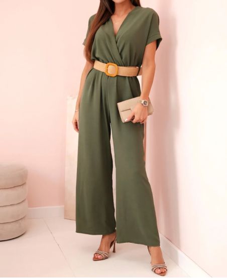 COMBINAZIONE PANTALONE + CINTURA PE2337 KHAKI