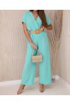 COMBINAISON PANTALON + CEINTURE PE2337 PASTEL