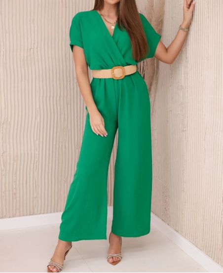 COMBINAZIONE PANTALONE + CINTURA PE2337 VERDE
