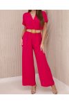 COMBINAZIONE PANTALONE + CINTURA PE2337 ROSSO