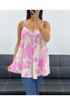 RED PE2444 PINK FLARED TOP