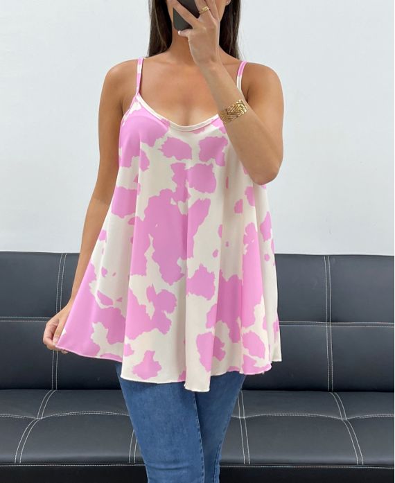 RED PE2444 PINK FLARED TOP