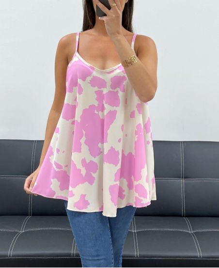 ROJO PE2444 TOP ACAMPANADO ROSA