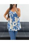 RED FLARED TOP PE2444 BLUE