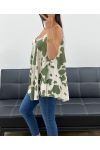 CZERWONY ROZKLOSZOWANY TOP PE2444 W KOLORZE KHAKI