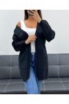 PE2470 BLACK OPENWORK VEST