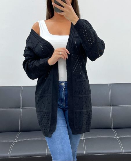 GILET AJOURé PE2470 NOIR