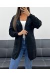 PE2470 BLACK OPENWORK VEST