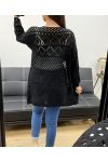 PE2470 BLACK OPENWORK VEST