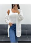 PE2470 WHITE OPENWORK VEST