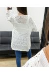 PE2470 WHITE OPENWORK VEST