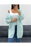 PE2470 GILET TRAFORATO VERDE PASTELLO